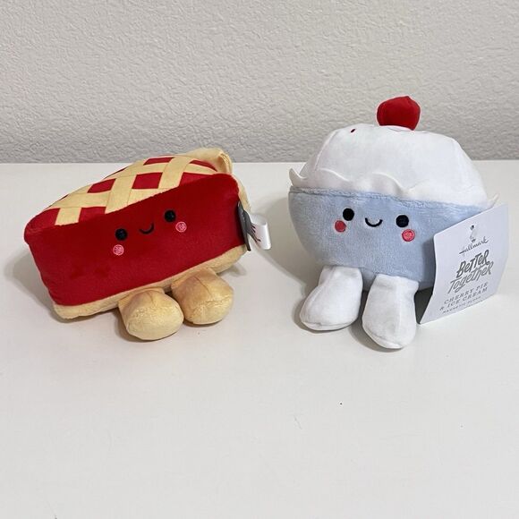 Hallmark Better Together Cherry Pie and Ice Cream Magnetic Plush Pair Set w/ TAG - Picture 11 of 11